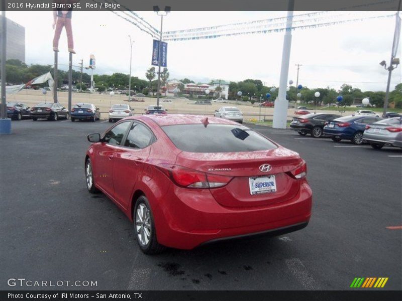 Red / Beige 2016 Hyundai Elantra SE