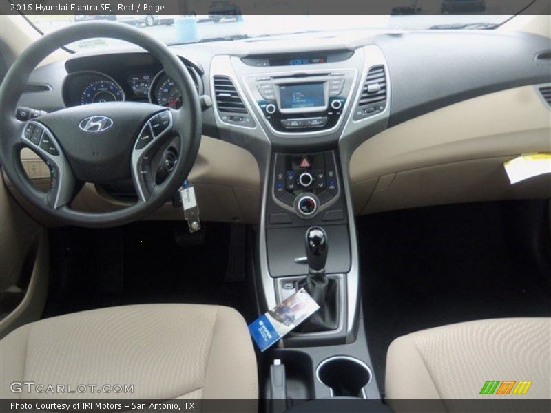 Red / Beige 2016 Hyundai Elantra SE