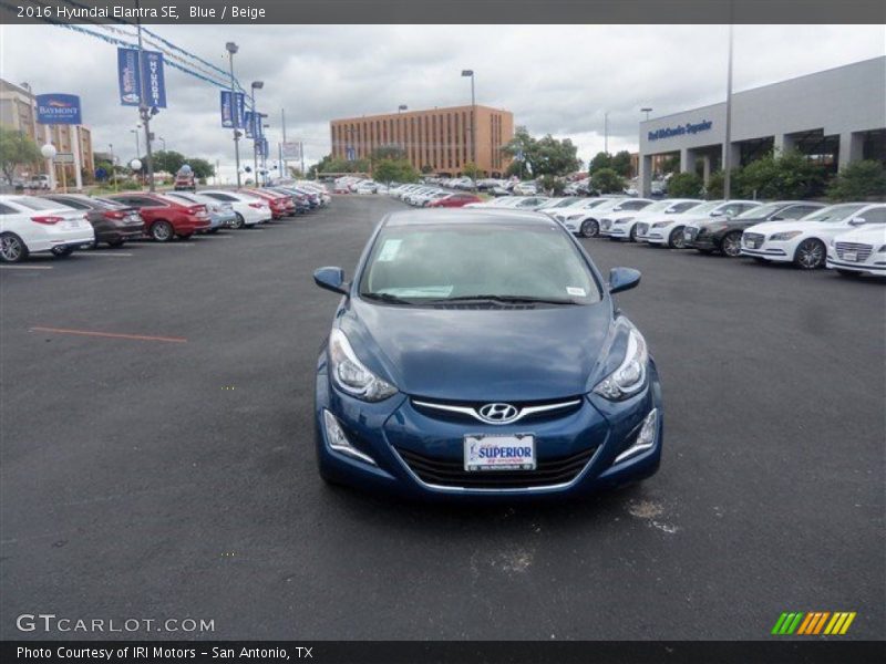 Blue / Beige 2016 Hyundai Elantra SE