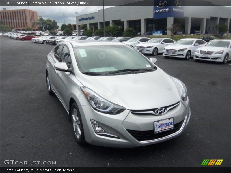 Silver / Black 2016 Hyundai Elantra Value Edition
