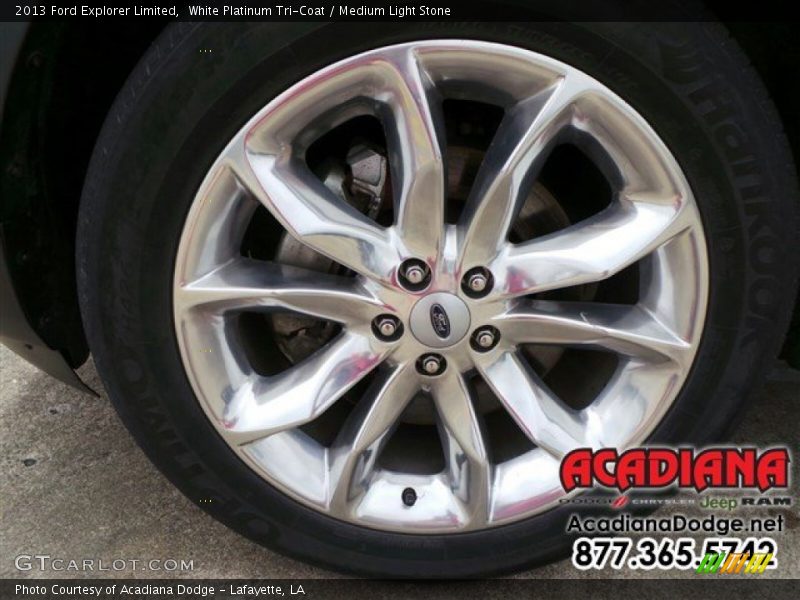 White Platinum Tri-Coat / Medium Light Stone 2013 Ford Explorer Limited