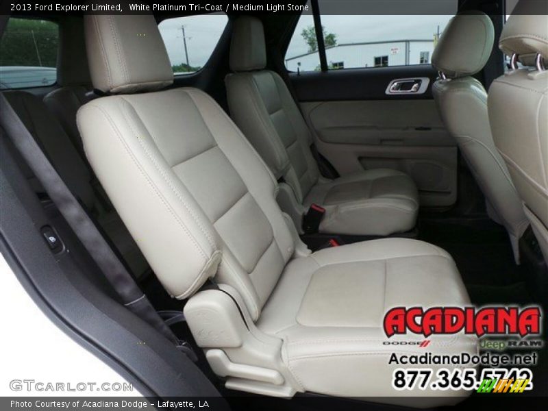 White Platinum Tri-Coat / Medium Light Stone 2013 Ford Explorer Limited