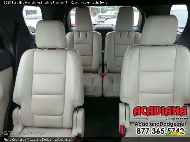 White Platinum Tri-Coat / Medium Light Stone 2013 Ford Explorer Limited