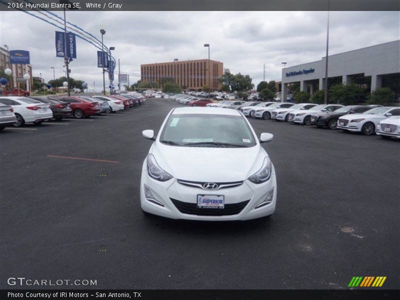 White / Gray 2016 Hyundai Elantra SE