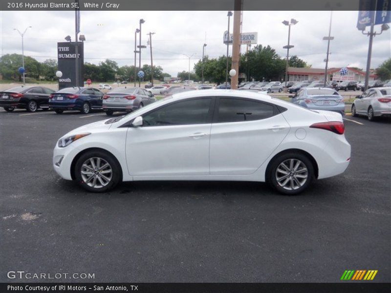 White / Gray 2016 Hyundai Elantra SE