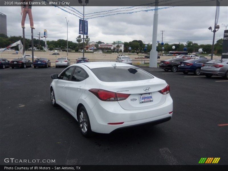 White / Gray 2016 Hyundai Elantra SE