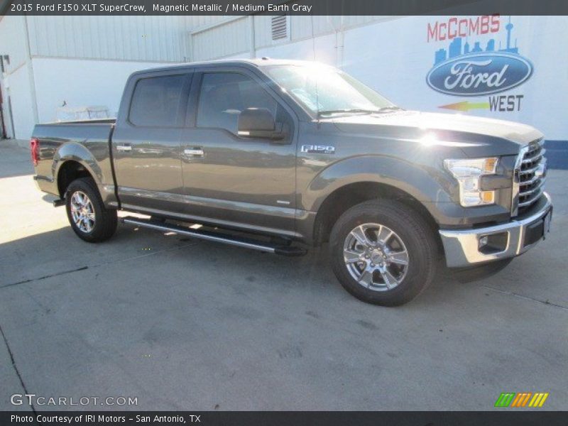Magnetic Metallic / Medium Earth Gray 2015 Ford F150 XLT SuperCrew