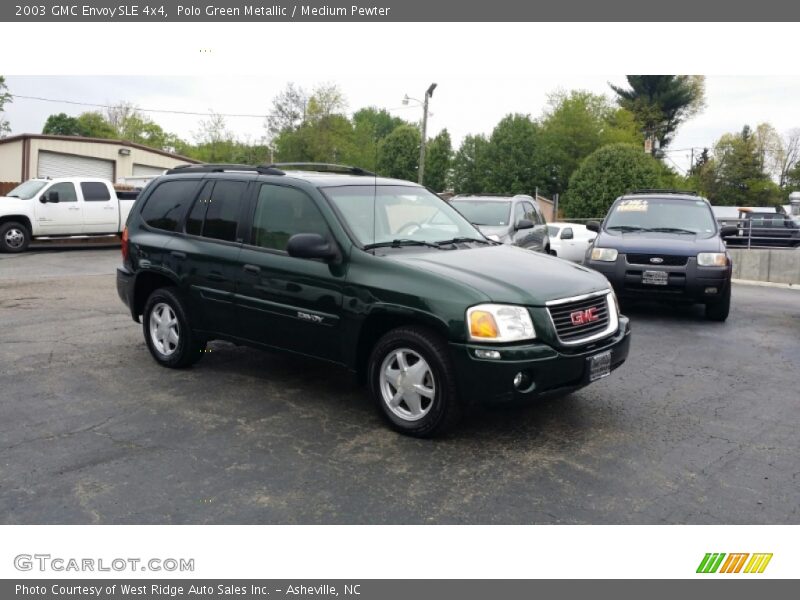 Polo Green Metallic / Medium Pewter 2003 GMC Envoy SLE 4x4