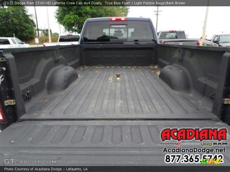 True Blue Pearl / Light Pebble Beige/Bark Brown 2012 Dodge Ram 3500 HD Laramie Crew Cab 4x4 Dually