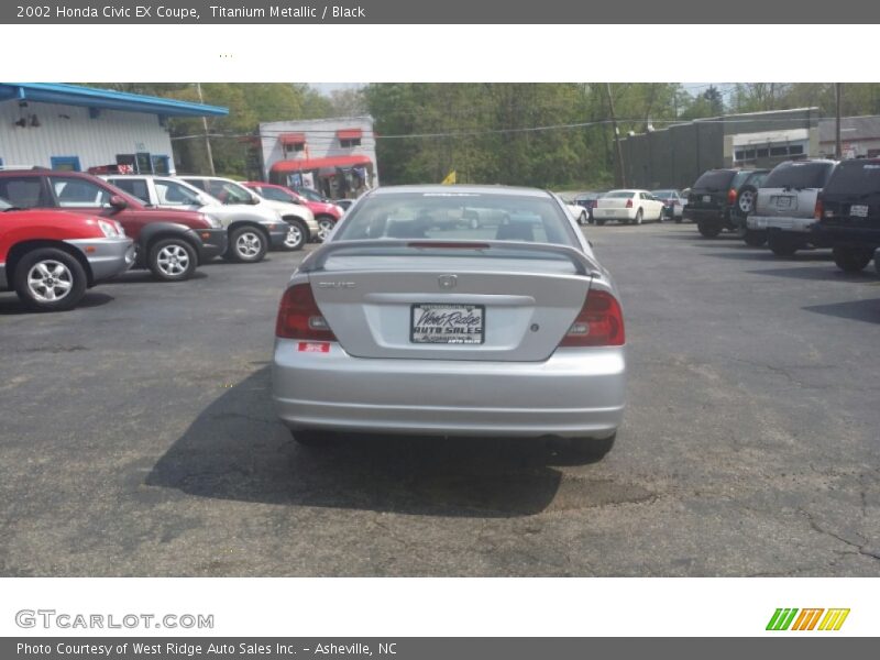 Titanium Metallic / Black 2002 Honda Civic EX Coupe