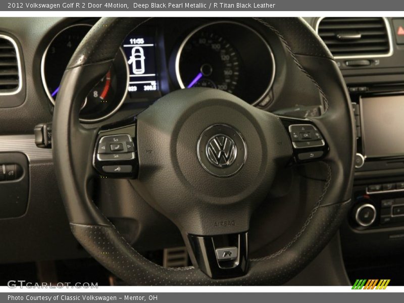 Deep Black Pearl Metallic / R Titan Black Leather 2012 Volkswagen Golf R 2 Door 4Motion