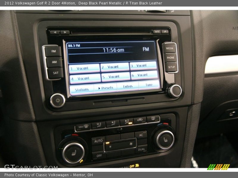 Deep Black Pearl Metallic / R Titan Black Leather 2012 Volkswagen Golf R 2 Door 4Motion