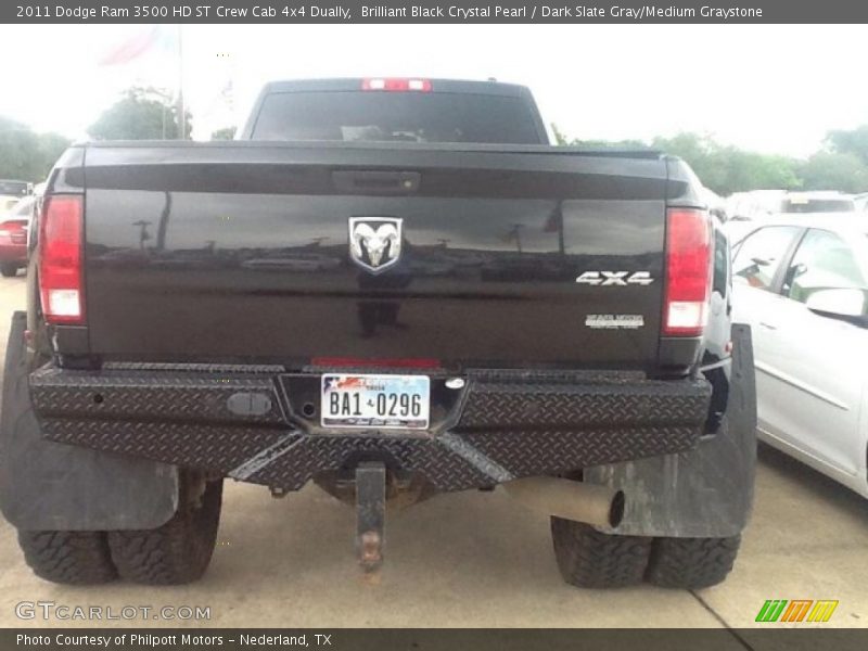 Brilliant Black Crystal Pearl / Dark Slate Gray/Medium Graystone 2011 Dodge Ram 3500 HD ST Crew Cab 4x4 Dually
