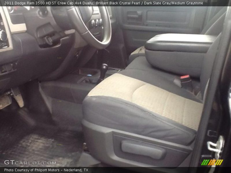 Brilliant Black Crystal Pearl / Dark Slate Gray/Medium Graystone 2011 Dodge Ram 3500 HD ST Crew Cab 4x4 Dually