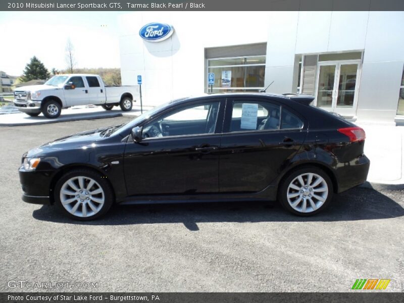 Tarmac Black Pearl / Black 2010 Mitsubishi Lancer Sportback GTS