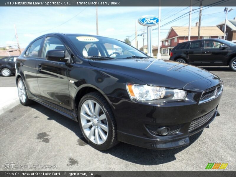 Tarmac Black Pearl / Black 2010 Mitsubishi Lancer Sportback GTS