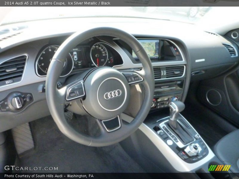 Ice Silver Metallic / Black 2014 Audi A5 2.0T quattro Coupe
