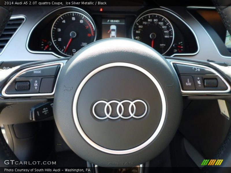 Ice Silver Metallic / Black 2014 Audi A5 2.0T quattro Coupe