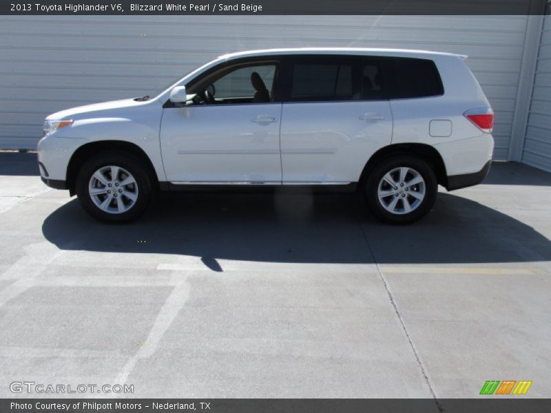 Blizzard White Pearl / Sand Beige 2013 Toyota Highlander V6