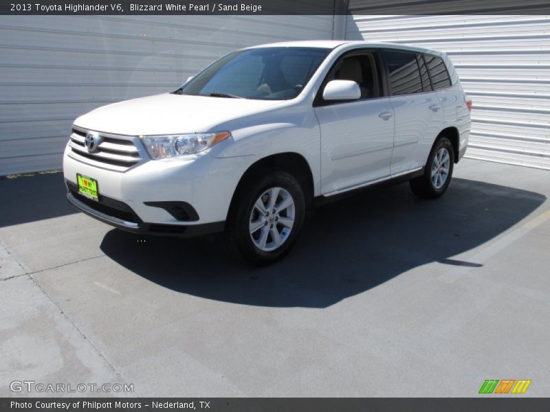 Blizzard White Pearl / Sand Beige 2013 Toyota Highlander V6