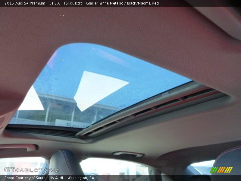 Glacier White Metallic / Black/Magma Red 2015 Audi S4 Premium Plus 3.0 TFSI quattro