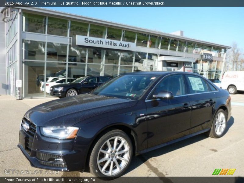 Moonlight Blue Metallic / Chestnut Brown/Black 2015 Audi A4 2.0T Premium Plus quattro