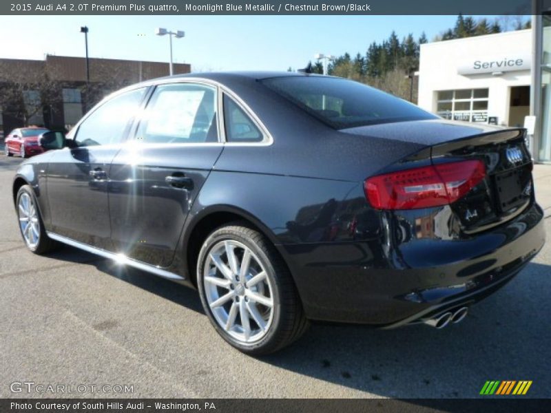 Moonlight Blue Metallic / Chestnut Brown/Black 2015 Audi A4 2.0T Premium Plus quattro