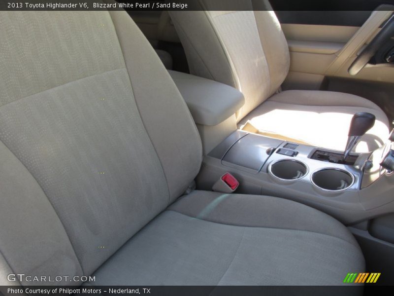 Blizzard White Pearl / Sand Beige 2013 Toyota Highlander V6