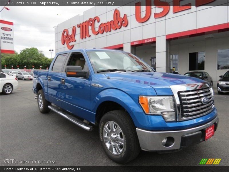 Blue Flame Metallic / Steel Gray 2012 Ford F150 XLT SuperCrew