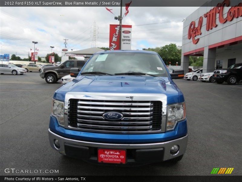 Blue Flame Metallic / Steel Gray 2012 Ford F150 XLT SuperCrew