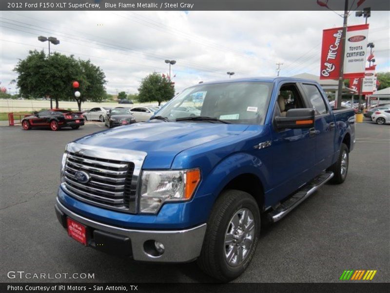 Blue Flame Metallic / Steel Gray 2012 Ford F150 XLT SuperCrew