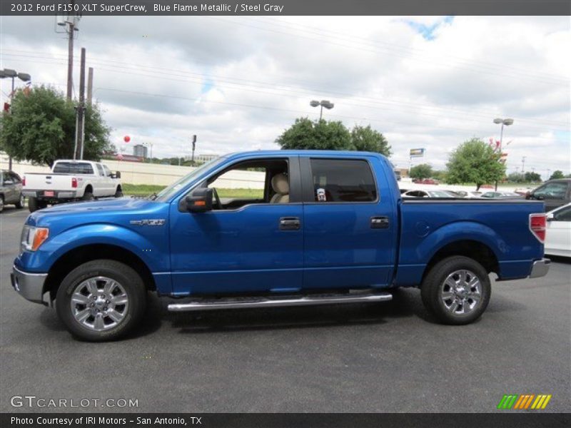 Blue Flame Metallic / Steel Gray 2012 Ford F150 XLT SuperCrew