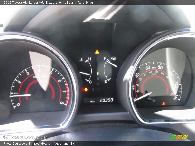 Blizzard White Pearl / Sand Beige 2013 Toyota Highlander V6
