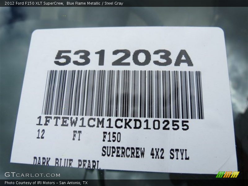 Blue Flame Metallic / Steel Gray 2012 Ford F150 XLT SuperCrew