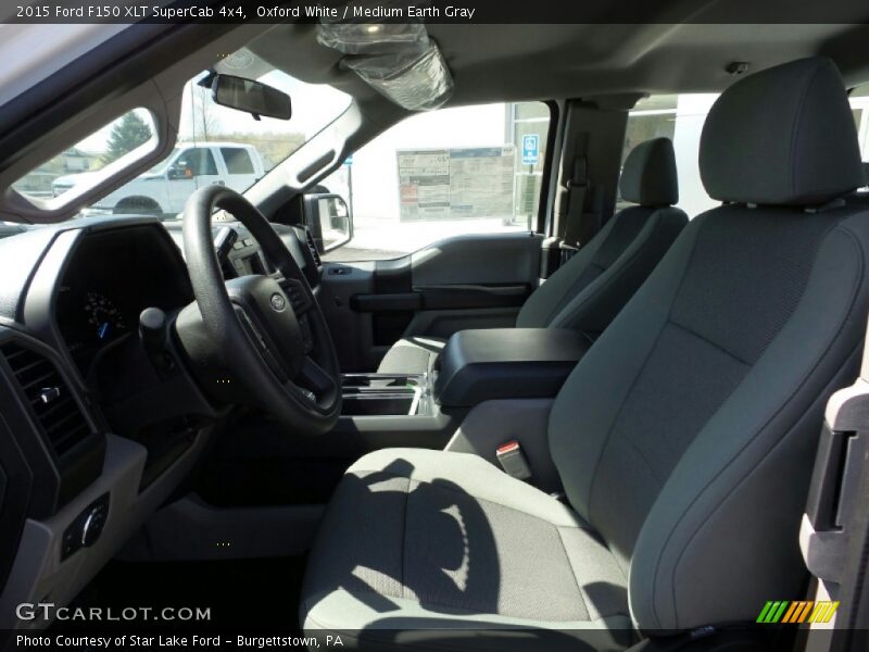 Oxford White / Medium Earth Gray 2015 Ford F150 XLT SuperCab 4x4
