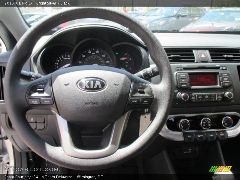 Bright Silver / Black 2015 Kia Rio LX