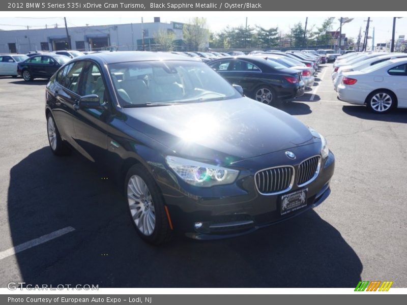 Black Sapphire Metallic / Oyster/Black 2012 BMW 5 Series 535i xDrive Gran Turismo