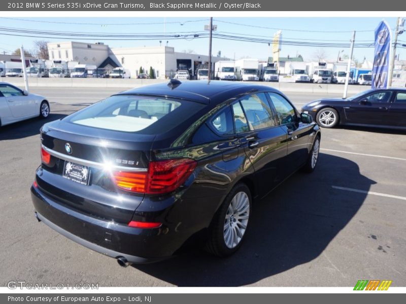 Black Sapphire Metallic / Oyster/Black 2012 BMW 5 Series 535i xDrive Gran Turismo