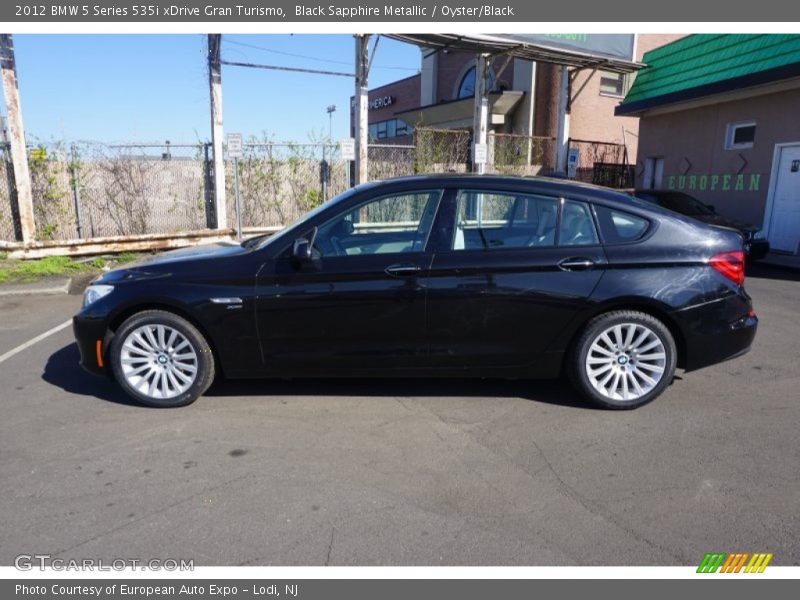 Black Sapphire Metallic / Oyster/Black 2012 BMW 5 Series 535i xDrive Gran Turismo