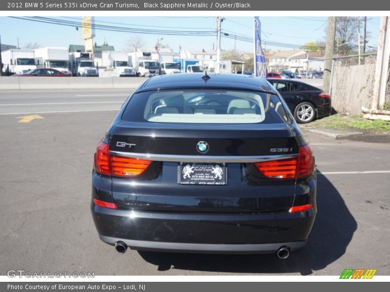 Black Sapphire Metallic / Oyster/Black 2012 BMW 5 Series 535i xDrive Gran Turismo