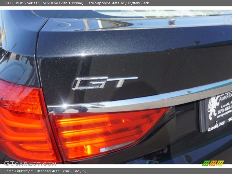 Black Sapphire Metallic / Oyster/Black 2012 BMW 5 Series 535i xDrive Gran Turismo