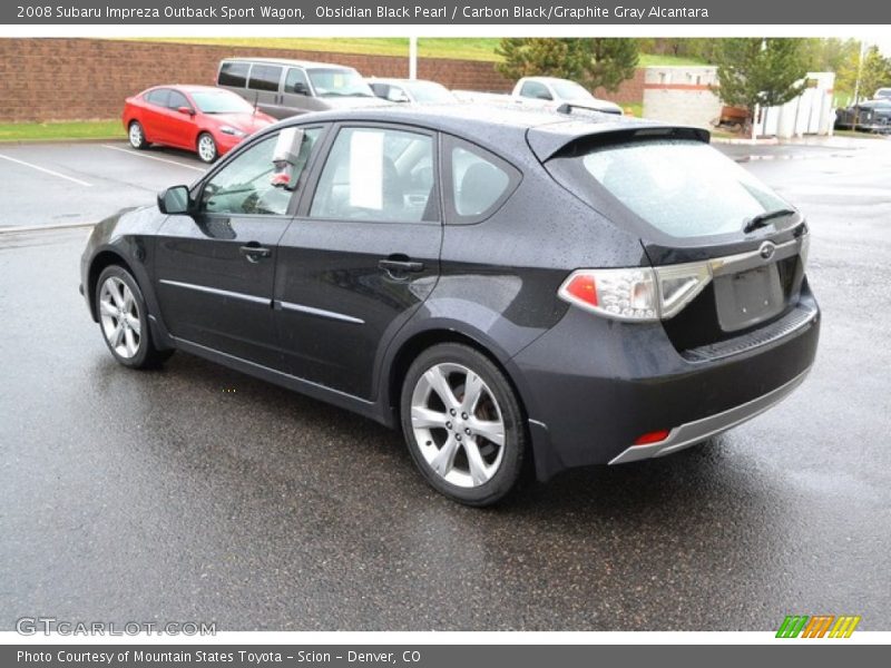 Obsidian Black Pearl / Carbon Black/Graphite Gray Alcantara 2008 Subaru Impreza Outback Sport Wagon