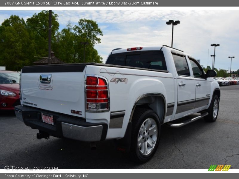 Summit White / Ebony Black/Light Cashmere 2007 GMC Sierra 1500 SLT Crew Cab 4x4