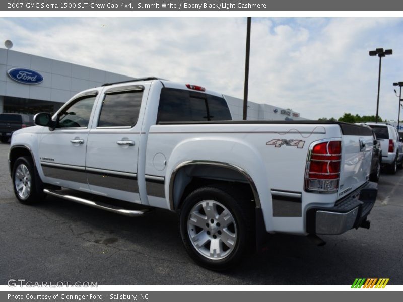 Summit White / Ebony Black/Light Cashmere 2007 GMC Sierra 1500 SLT Crew Cab 4x4