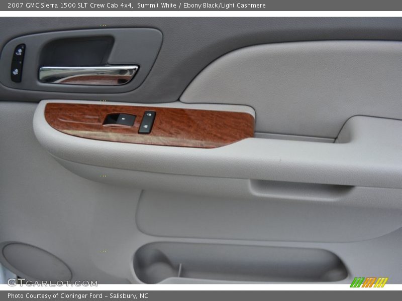 Summit White / Ebony Black/Light Cashmere 2007 GMC Sierra 1500 SLT Crew Cab 4x4