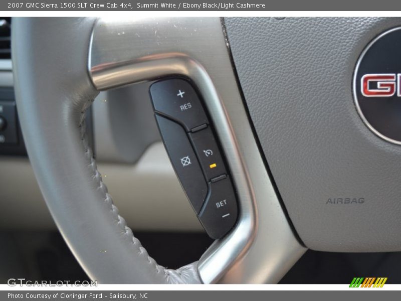 Summit White / Ebony Black/Light Cashmere 2007 GMC Sierra 1500 SLT Crew Cab 4x4