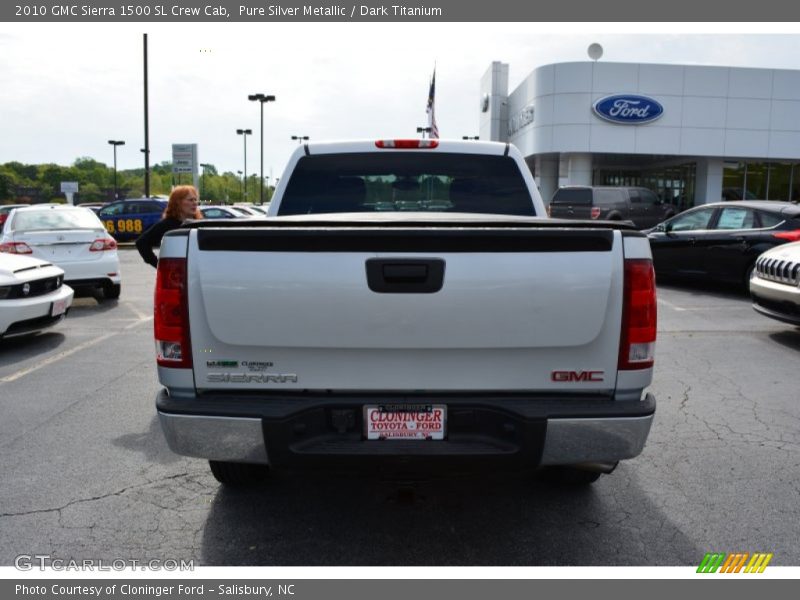 Pure Silver Metallic / Dark Titanium 2010 GMC Sierra 1500 SL Crew Cab