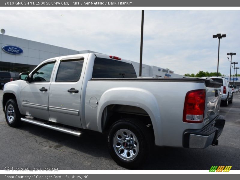 Pure Silver Metallic / Dark Titanium 2010 GMC Sierra 1500 SL Crew Cab