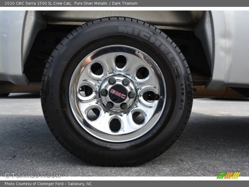 Pure Silver Metallic / Dark Titanium 2010 GMC Sierra 1500 SL Crew Cab