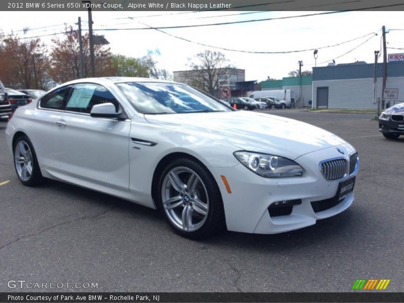 Alpine White / Black Nappa Leather 2012 BMW 6 Series 650i xDrive Coupe